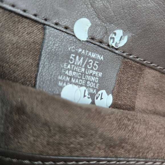 Vince Camuto Equestrian Boots Sz 5 Brown Leather Knee High Tall Western Riding - Picture 12 of 12